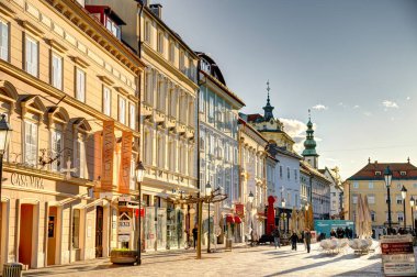 Graz, Austria - April 2022 : Historical center in springtime               