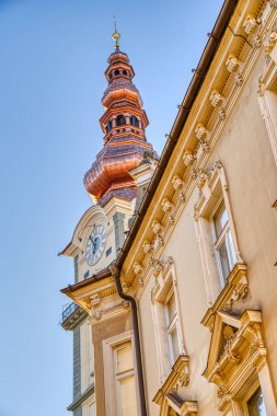 Graz, Austria - April 2022 : Historical center in springtime               