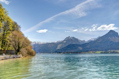 St Wolfgang, Austria - April 2022 : Historical village in sunny weather