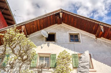 St Wolfgang, Austria - April 2022 : Historical village in sunny weather