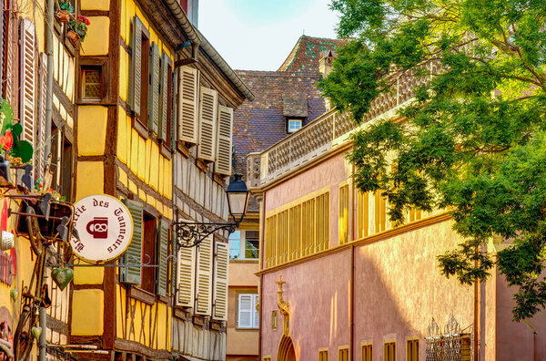 Strasbourg, France - June 2022 : Historical center in sunny weather