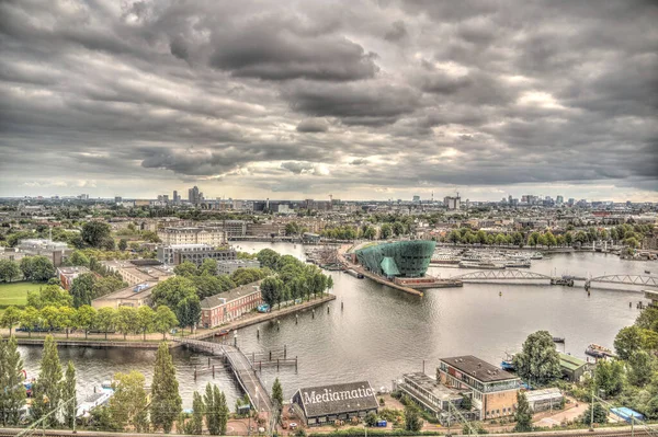 Amsterdam Netherlands August 2021 Historical Center Cloudy Weather Hdr Image — Fotografia de Stock