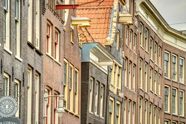 Amsterdam Netherlands August 2021 Historical Center Cloudy Weather Hdr Image — Foto Stock