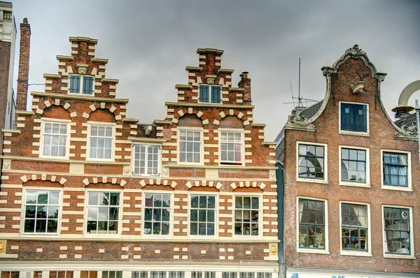 Amsterdam Netherlands August 2021 Historical Center Cloudy Weather Hdr Image — Foto Stock