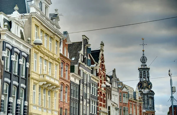 Amsterdam Netherlands August 2021 Historical Center Cloudy Weather Hdr Image — Stock Fotó