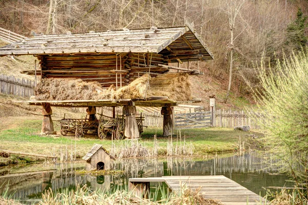 Graz Austria April 2022 Traditional Austrian Wooden Dwelling — Zdjęcie stockowe