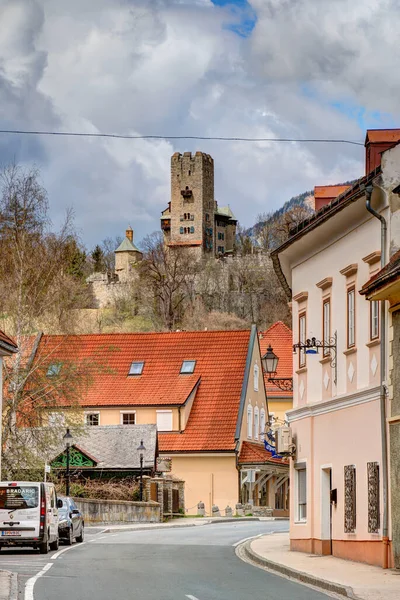 Friesach Austria April 2022 Historical Center Cloudy Weather — Foto de Stock