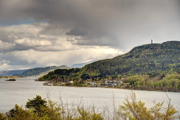 Worthersee Lake Landscape Austria — Stok fotoğraf