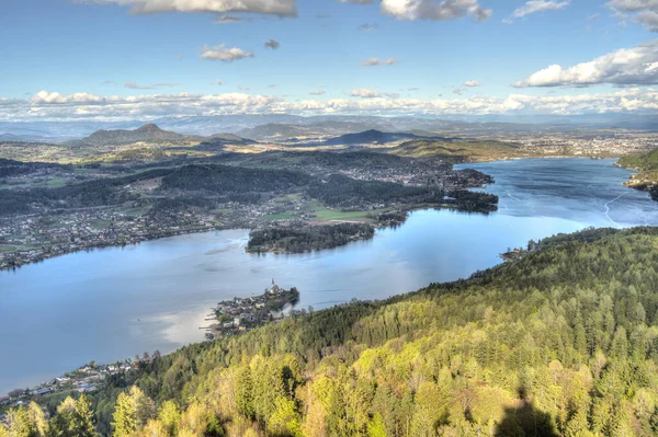 Worthersee Lake Landscape Austria — Stock Fotó