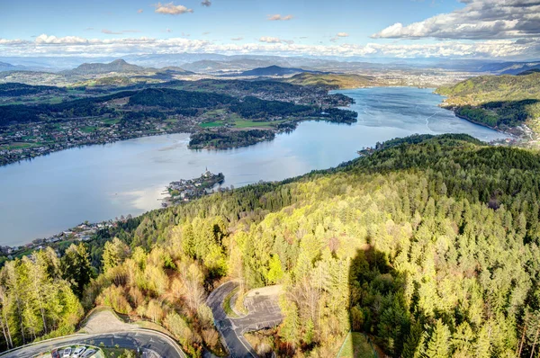 Worthersee Lake Landscape Austria — Stok fotoğraf