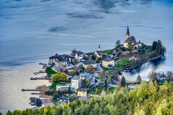 Worthersee Lake Landscape Austria — Stockfoto