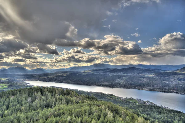 Worthersee Lake Landscape Austria — Stok fotoğraf