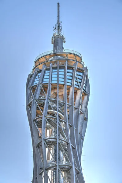 Klagenfurt Austria April 2022 Pyramidenkogel Observation Tower Pyramidenkogel Mountain Klagenfurt — Fotografia de Stock