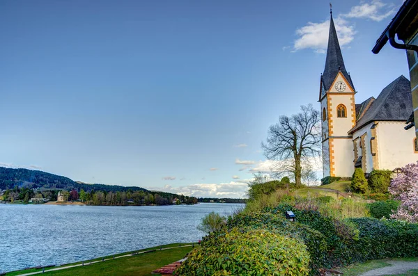 Maria Worth Austria April 2022 Historical Village Sunny Weather — Stok fotoğraf