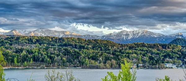 Worthersee Lake Landscape Austria — Stockfoto