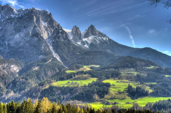 Австрийские Альпы Диапазон Дахштайна Hdr Image — стоковое фото