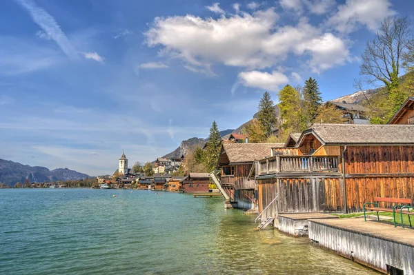 Wolfgang Austria April 2022 Historical Village Sunny Weather — Stockfoto