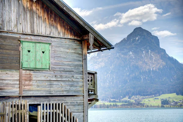 St Wolfgang, Austria - April 2022 : Historical village in sunny weather