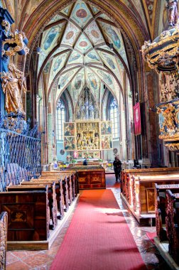 St Wolfgang, Austria - April 2022 : Historical village in sunny weather