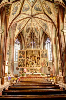 St Wolfgang, Austria - April 2022 : Historical village in sunny weather