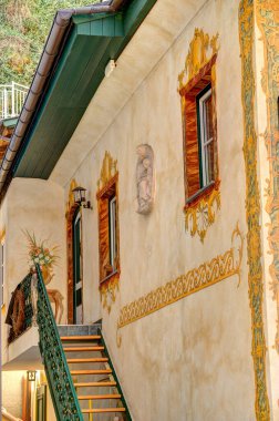 St Wolfgang, Austria - April 2022 : Historical village in sunny weather