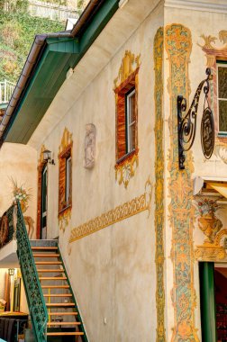 St Wolfgang, Austria - April 2022 : Historical village in sunny weather