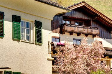 St Wolfgang, Austria - April 2022 : Historical village in sunny weather