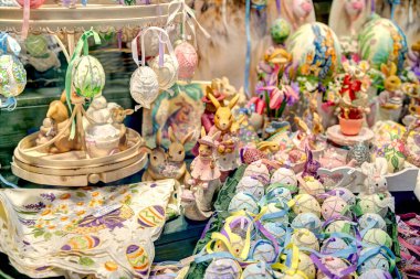 Salzburg, Austria - April 2022 : Painted Easter Eggs     