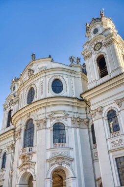 Salzburg, Austria - April 2022 : Historical center in sunny weather