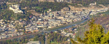 Salzburg, Austria - April 2022 : Panorama from Gaisbergspitze