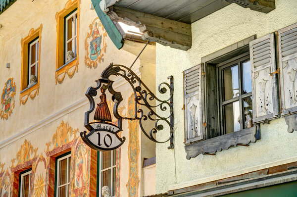 St Wolfgang, Austria - April 2022 : Historical village in sunny weather