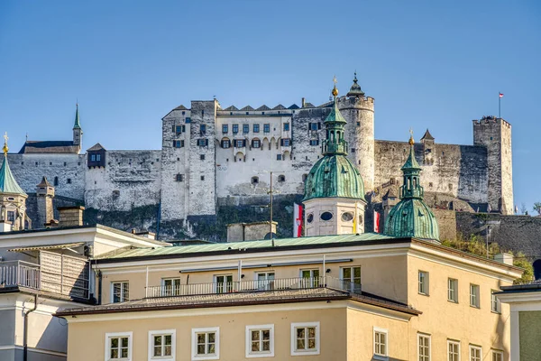 Salzburg Austria April 2022 Historical Center Sunny Weather — Foto Stock