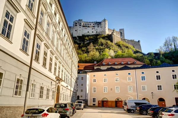 Salzburg Austria April 2022 Historical Center Sunny Weather — Foto Stock