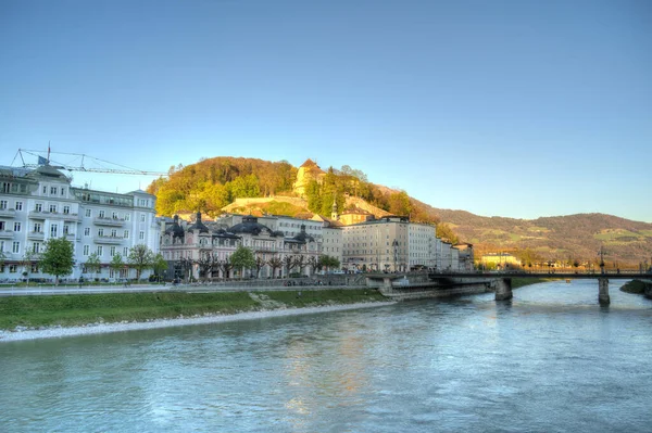 Salzburg Austria April 2022 Historical Center Sunny Weather — Zdjęcie stockowe