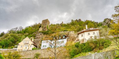 Krems and der Donau, Austria - April 2022 : Historical center in cloudy weather