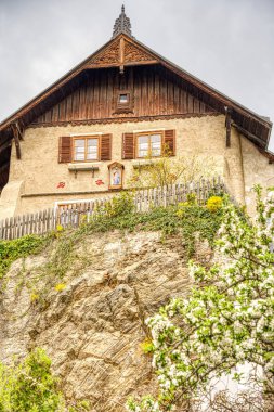 Krems and der Donau, Austria - April 2022 : Historical center in cloudy weather       