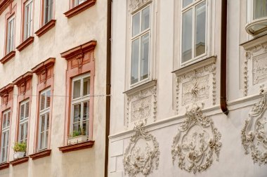 Krems and der Donau, Austria - April 2022 : Historical center in cloudy weather       