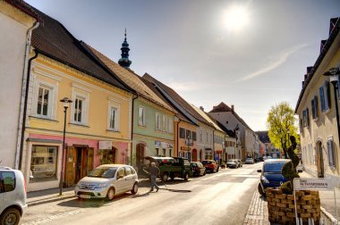 Bad Radkersburg, Austria - April 2022 : Historical center in sunny weather