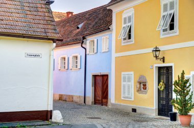 Bad Radkersburg, Austria - April 2022 : Historical center in sunny weather