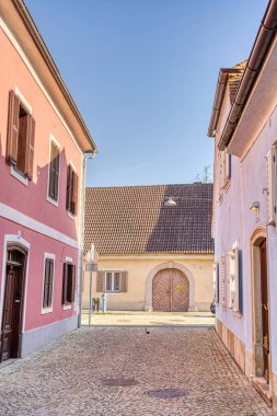 Bad Radkersburg, Austria - April 2022 : Historical center in sunny weather