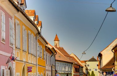 Bad Radkersburg, Austria - April 2022 : Historical center in sunny weather