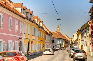 Bad Radkersburg, Austria - April 2022 : Historical center in sunny weather