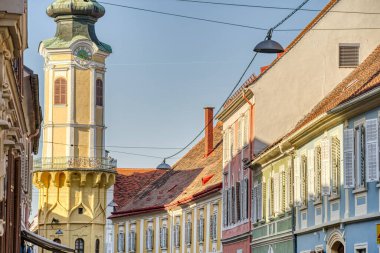 Bad Radkersburg, Austria - April 2022 : Historical center in sunny weather