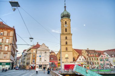 Graz, Austria : April 2022 : Historical center in springtime