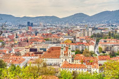 Graz, Austria : April 2022 : Historical center in springtime