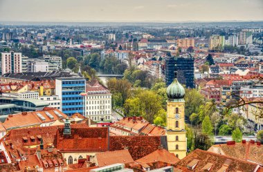 Graz, Austria : April 2022 : Historical center in springtime