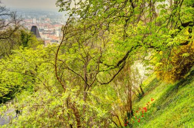 Graz, Austria : April 2022 : Historical center in springtime