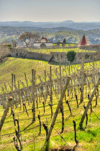 Riegersburg Austria April 2022 Historical Village Springtime — Stok fotoğraf