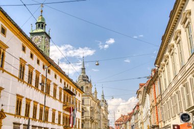 Graz, Austria : April 2022 : Historical center in springtime