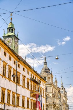 Graz, Austria : April 2022 : Historical center in springtime